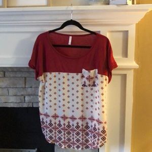 Red & White XL Xhiliration T-shirt - Super cute!